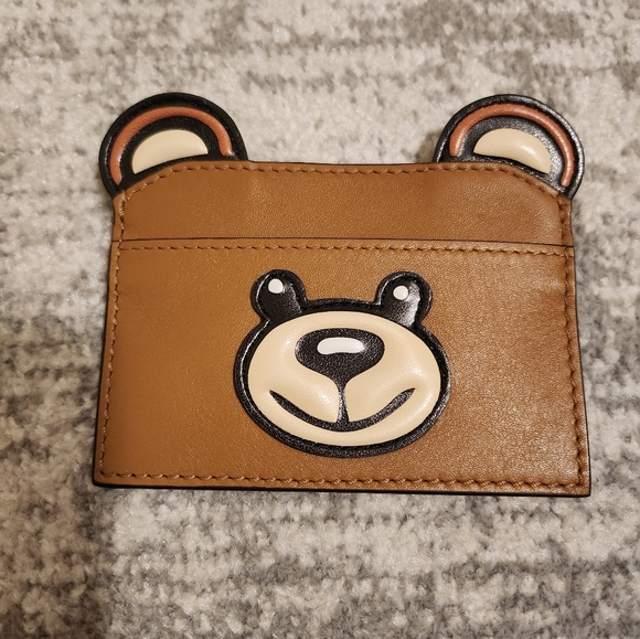 MOSCHINO Brown Teddy Bear Card Holder - Picture 5 of 6